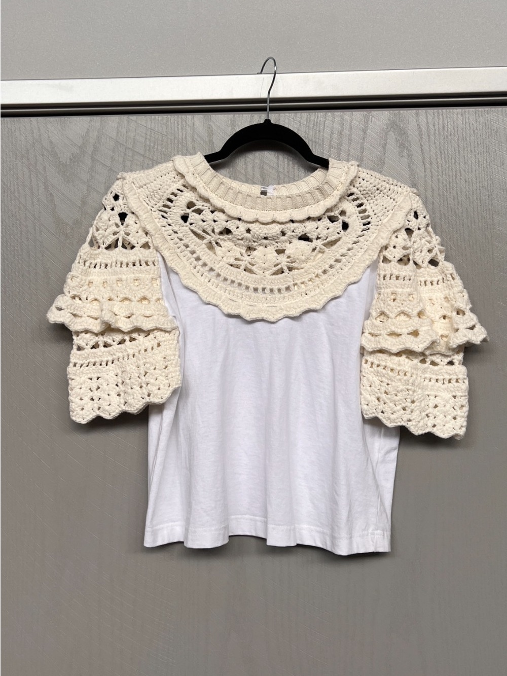 Sea White Cotton Blend Top with Brand Tag - Picture 4 of 6
